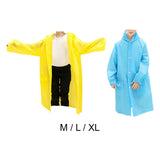 Maxbell Portable Rain Poncho Long Sleeves EVA Jacket Waterproof Boy Girl Unisex M Yellow