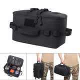 Maxbell Outdoor Camping Storage Bag Oxford Cloth Pockets for Travel Barbecue Hunting Black