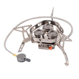 Maxbell Camping Gas Stove Folding 3 Furnaces Heads Cooking Tool Picnic Outdoor