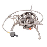 Maxbell Camping Gas Stove Folding 3 Furnaces Heads Cooking Tool Picnic Outdoor