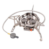 Maxbell Camping Gas Stove Folding 3 Furnaces Heads Cooking Tool Picnic Outdoor