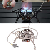 Maxbell Camping Gas Stove Folding 3 Furnaces Heads Cooking Tool Picnic Outdoor