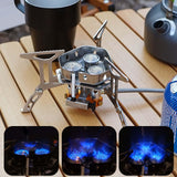 Maxbell Camping Gas Stove Folding 3 Furnaces Heads Cooking Tool Picnic Outdoor