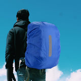 Maxbell Backpack Rain Cover with Reflective Strip 30-40L Rainproof Multi Function Blue