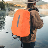Maxbell Backpack Rain Cover with Reflective Strip 30-40L Rainproof Multi Function Orange
