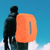 Maxbell Backpack Rain Cover with Reflective Strip 30-40L Rainproof Multi Function Orange