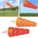 Maxbell Windsock Wind Measurement Wind Direction Indicator Hanging Reflective Belt Orange