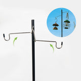 Maxbell Lamp Bracket with Stake 2 Hooks Detachable Easy to Install for Outside Red
