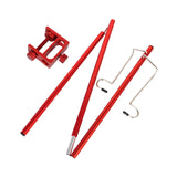 Maxbell Lamp Bracket with Stake 2 Hooks Detachable Easy to Install for Outside Red