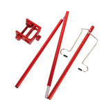 Maxbell Lamp Bracket with Stake 2 Hooks Detachable Easy to Install for Outside Red
