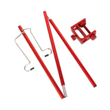 Maxbell Lamp Bracket with Stake 2 Hooks Detachable Easy to Install for Outside Red