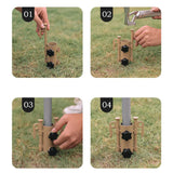 Maxbell Portable Tent Rod Holder Reinforced Bracket for Traveling Fishing Outdoor khaki