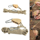 Maxbell Guy Lines Accs with Pulley Tensioner Gear for Canopy Backpacking Outdoor 6mm