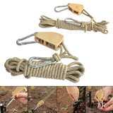 Maxbell Guy Lines Accs with Pulley Tensioner Gear for Canopy Backpacking Outdoor 6mm