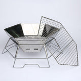 Maxbell Foldable BBQ Grill Barbecue Charcoal Stove Cooking Yard Stainless Steel Wire