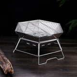 Maxbell Foldable BBQ Grill Barbecue Charcoal Stove Cooking Yard Stainless Steel Wire