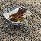 Maxbell Foldable BBQ Grill Barbecue Charcoal Stove Cooking Yard Stainless Steel Wire