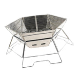 Maxbell Foldable BBQ Grill Barbecue Charcoal Stove Cooking Yard Stainless Steel Wire