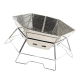 Maxbell Foldable BBQ Grill Barbecue Charcoal Stove Cooking Yard Stainless Steel Wire