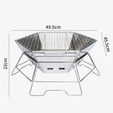 Maxbell Foldable BBQ Grill Barbecue Charcoal Stove Cooking Yard Stainless Steel Wire