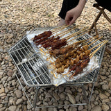 Maxbell Foldable BBQ Grill Barbecue Charcoal Stove Cooking Yard Stainless Steel Wire