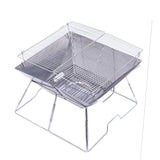 Maxbell Charcoal Grill Barbecue Stove Durable Folding BBQ Grill for Party Without Tray
