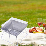 Maxbell Charcoal Grill Barbecue Stove Durable Folding BBQ Grill for Party Without Tray
