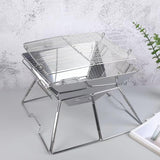 Maxbell Charcoal Grill Barbecue Stove Durable Folding BBQ Grill for Party Without Tray