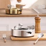 Maxbell Portable Spirit Burner Stable Alcohol Stove for Household Backpacking Hiking Silver
