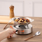 Maxbell Portable Spirit Burner Stable Alcohol Stove for Household Backpacking Hiking Silver