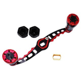 Maxbell Fishing Reel Handle DIY Accessories Control Easily Professional Efficient Black Red