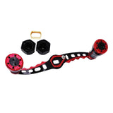 Maxbell Fishing Reel Handle DIY Accessories Control Easily Professional Efficient Black Red