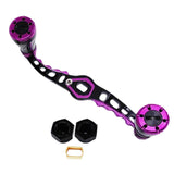 Maxbell Fishing Reel Handle DIY Accessories Control Easily Professional Efficient Black Purple