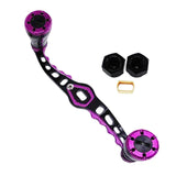 Maxbell Fishing Reel Handle DIY Accessories Control Easily Professional Efficient Black Purple
