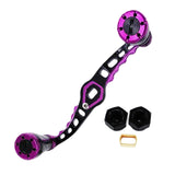 Maxbell Fishing Reel Handle DIY Accessories Control Easily Professional Efficient Black Purple