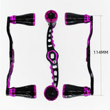 Maxbell Fishing Reel Handle DIY Accessories Control Easily Professional Efficient Black Purple