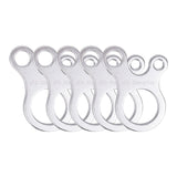 Maxbell AntiSlip Tightening Buckles 3 Hole Accessories Outdoor Activity Hiking Argent 5pcs