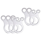 Maxbell AntiSlip Tightening Buckles 3 Hole Accessories Outdoor Activity Hiking Argent 5pcs