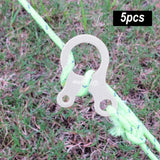Maxbell AntiSlip Tightening Buckles 3 Hole Accessories Outdoor Activity Hiking Argent 5pcs