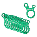 Maxbell AntiSlip Tightening Buckles 3 Hole Accessories Outdoor Activity Hiking Green 10pcs