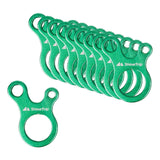 Maxbell AntiSlip Tightening Buckles 3 Hole Accessories Outdoor Activity Hiking Green 10pcs