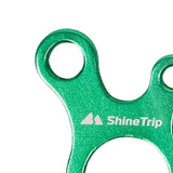 Maxbell AntiSlip Tightening Buckles 3 Hole Accessories Outdoor Activity Hiking Green 10pcs