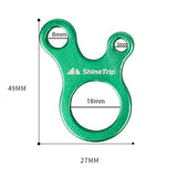 Maxbell AntiSlip Tightening Buckles 3 Hole Accessories Outdoor Activity Hiking Green 10pcs