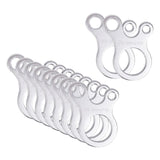 Maxbell AntiSlip Tightening Buckles 3 Hole Accessories Outdoor Activity Hiking Argent 10pcs