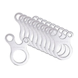 Maxbell AntiSlip Tightening Buckles 3 Hole Accessories Outdoor Activity Hiking Argent 10pcs