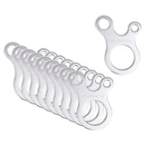 Maxbell AntiSlip Tightening Buckles 3 Hole Accessories Outdoor Activity Hiking Argent 10pcs