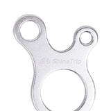 Maxbell AntiSlip Tightening Buckles 3 Hole Accessories Outdoor Activity Hiking Argent 10pcs