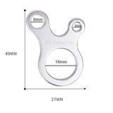 Maxbell AntiSlip Tightening Buckles 3 Hole Accessories Outdoor Activity Hiking Argent 10pcs