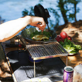 Maxbell Camping Grill Folding Barbecue Net Stainless Steel for Outdoor Patio Hiking