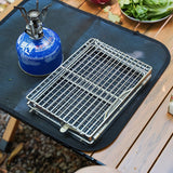 Maxbell Camping Grill Folding Barbecue Net Stainless Steel for Outdoor Patio Hiking